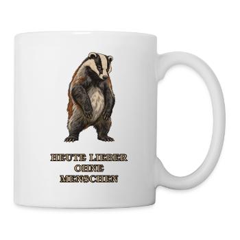 Genervter Dachs - Tasse - Weiß - Rechts