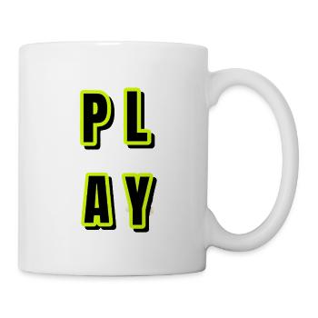 Neon Play ausgerichtete Buchstaben - Tasse - Weiß - Rechts