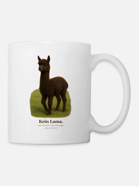 kein-lama - Tasse - Weiß