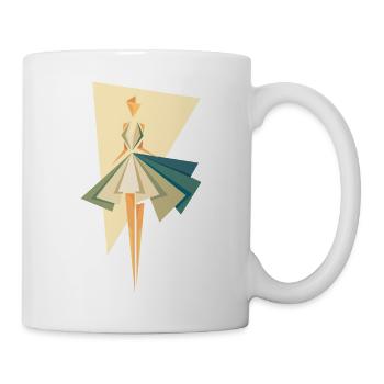 Abstrakte Modefigur – Geometrische Fashion Illustr - Tasse - Weiß - Rechts