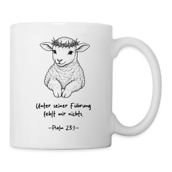 Lamm Gottes – Glaube - Tasse - Weiß - Rechts