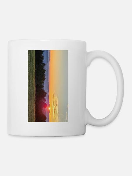 Sonnenuntergang Golden Hour Field - Tasse - Weiß