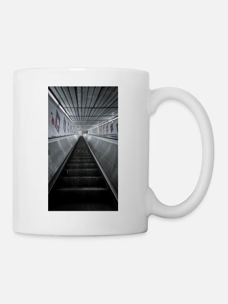Urbaner Rolltreppe Noir - Tasse - Weiß