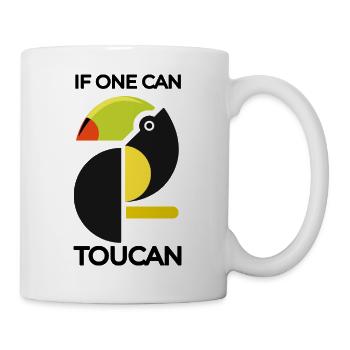 Block tukan Tropenfarben - Tasse - Weiß - Rechts
