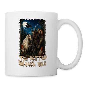 Du solltest besser aufpassen. Yule Cat Krampus Yule - Tasse - Weiß - Rechts