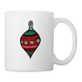 Handgemachtes Ornament mit Retro-Muster - Tasse - Weiß - Rechts