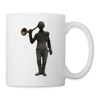 Statue mit Hörrohr - Tasse - Weiß - Rechts