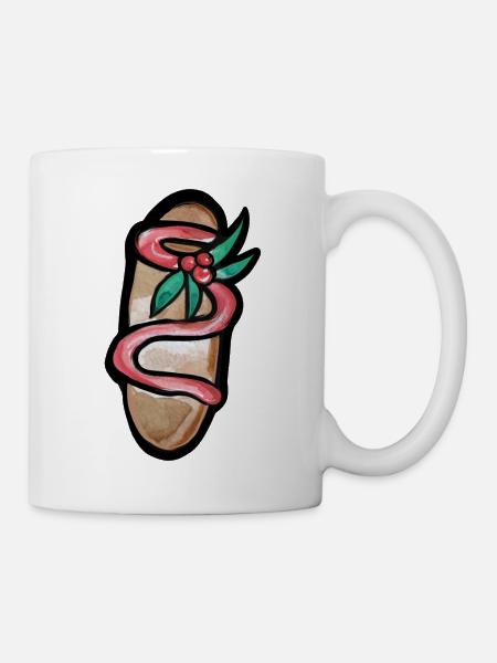 Serpent Bloom Sandale - Tasse - Weiß