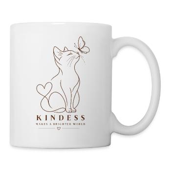 Kindness Makes A Brighter World - Tasse - Weiß - Rechts