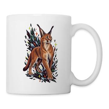 Karakal mit kristallinen Mitternachtsfunken - Tasse - Weiß - Rechts
