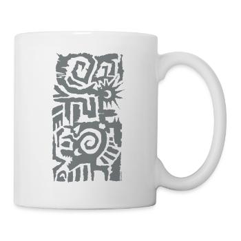 Abstrakte Sonnen-Spiral-Geometrie - Tasse - Weiß - Rechts