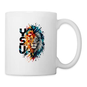 YESHUA – Löwe von Juda | Christliches Design  - Tasse - Weiß - Rechts