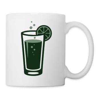 Ingwer Limonade Cocktail Glas Logo - Tasse - Weiß - Rechts