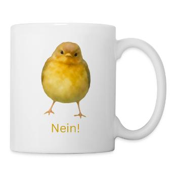 Frecher kleiner Vogel mit Spruch NEIN ! - Tasse - Weiß - Rechts