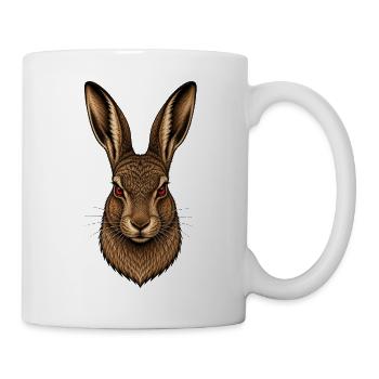 Der Hase - Tasse - Weiß - Rechts