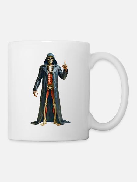 Skelett Halloween - Tasse - Weiß