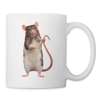 Ratte  - Tasse - Weiß - Rechts