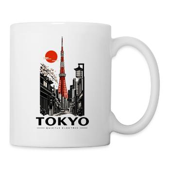 Tokyo Sakura Skyline - Tasse - Weiß - Rechts