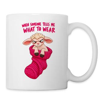 Angry Sheep – Girl Mood - Tasse - Weiß - Rechts