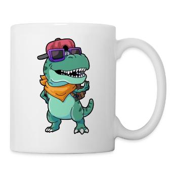 Schule Dino T Rex - Tasse - Weiß - Rechts