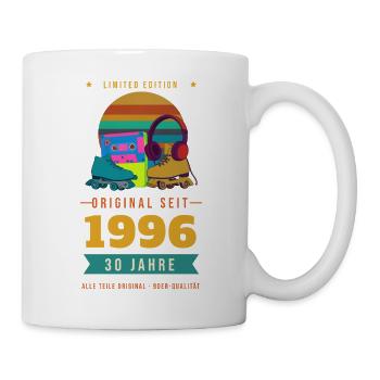 Original seit 1996 – 30. Geburtstag Jahrgang Retro - Tasse - Weiß - Rechts