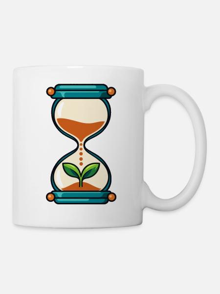 Sanduhrwachstum: Sämlingswachstum - Tasse - Weiß