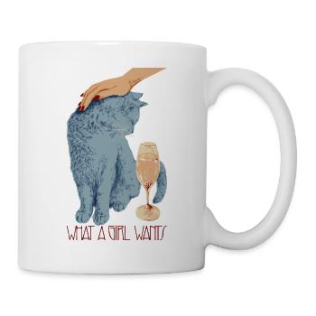 WAS EIN MÄDCHEN WILL - Tasse - Weiß - Rechts