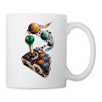 Kometen-Joystick mit Planetenparcours - Tasse - Weiß - Rechts