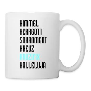 Bayrisch Fluchen - Tasse - Weiß - Rechts