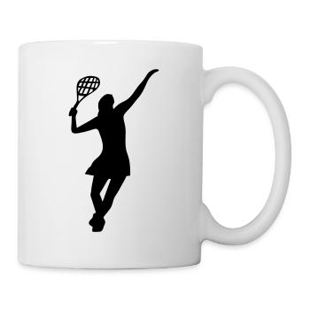Joueur de tennis féminin - Mug blanc - blanc - Droite