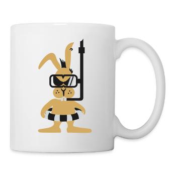 Diver bunny (3c) - Tasse - Weiß - Rechts