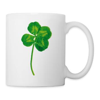Echter Glücksklee - Tasse - Weiß - Rechts
