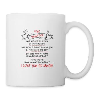 Je ne peux pas obtenir de vous voir chère fille - Mug blanc - blanc - Droite