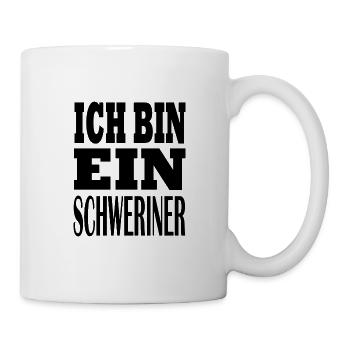 Ich bin Schweriner Geschenk Heimatliebe Schwerin - Tasse - Weiß - Rechts