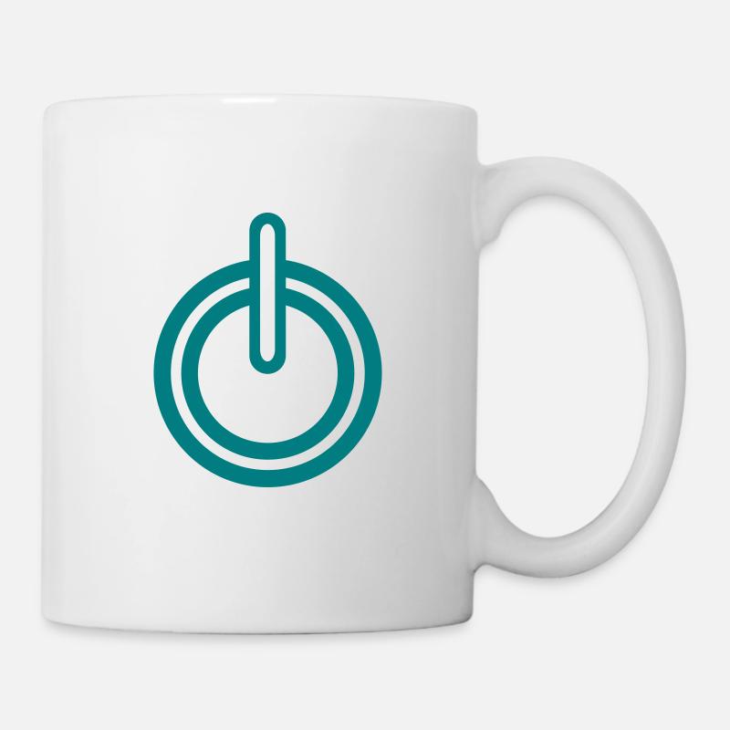 Power Symbol Zeichen Form Computer Icon - Tasse - Weiß