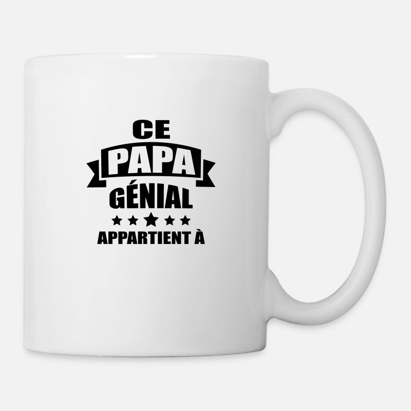 ce papa génial appartient à (prénom) - Mug blanc - blanc