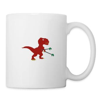 T-Rex Dinosaurier Fossil Kreidezeit Paläontologie - Tasse - Weiß - Rechts