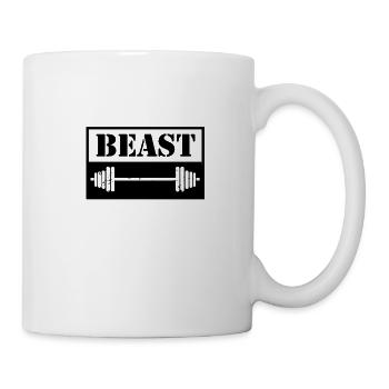 BEAST Fitness Body Building Gym Motivation - Tasse - Weiß - Rechts