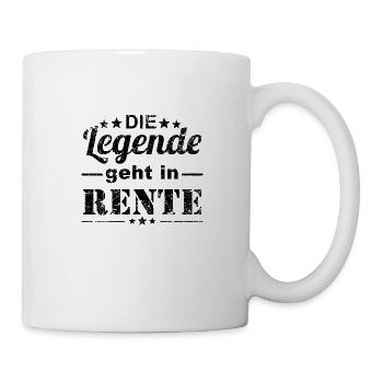 Die Legende geht in Rente Ruhestand Pension - Tasse - Weiß - Rechts