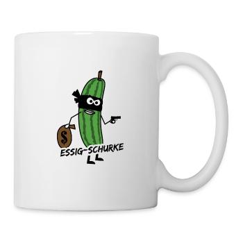 Essig-Schurke Essiggurke Gewürzgurke Dollar - Tasse - Weiß - Rechts