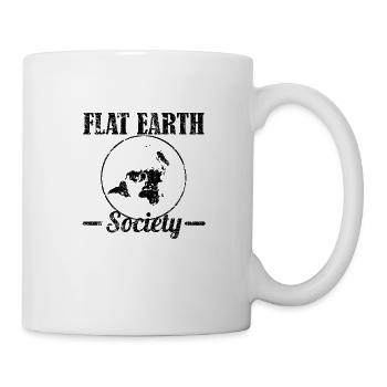 Flat Earth Society Erde Flach Scheibe Earthers - Tasse - Weiß - Rechts