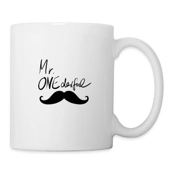 Mr. ONEderful Birtday Nr. 1 Tee T-Shirt - Tasse - Weiß - Rechts