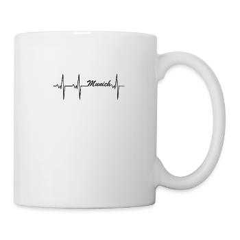 MUnich Munich Heartbeat Love Heart Pulse - Mug - white - Right