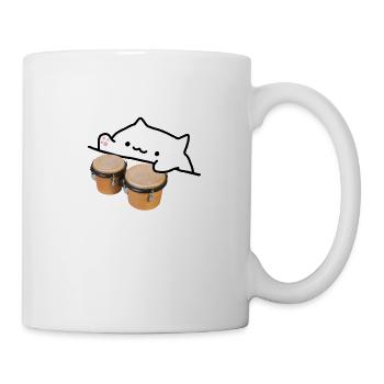 Bongo Cat Meme - Tasse - Weiß - Rechts