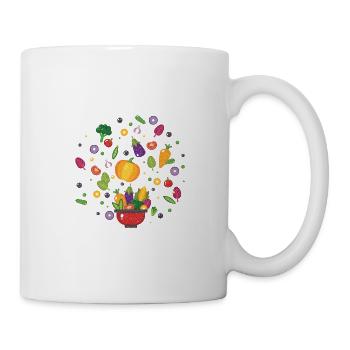 Plat végétarien végétalien de nourriture gastronomique - Mug blanc - blanc - Droite