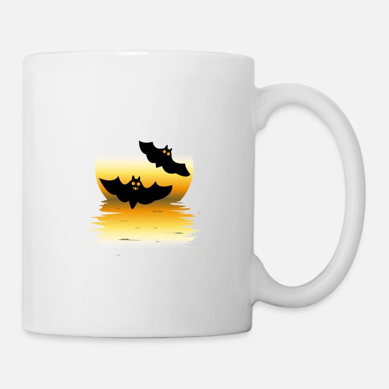 chauve-souris batte d'halloween - Mug blanc - blanc