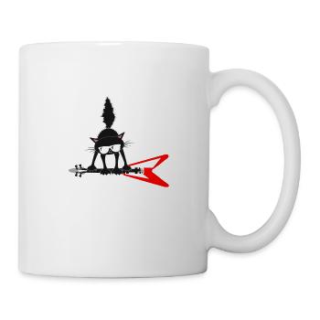 cat e guitare - Mug blanc - blanc - Droite