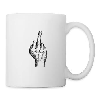 Middle Finger Fuck You Off Stinky Finger Gift - Mug - white - Right