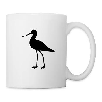 Snipe cadeau oiseau à queue - Mug blanc - blanc - Droite