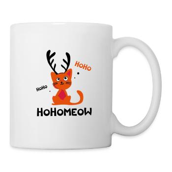 HohoMeow - Chat de Noël Idée cadeau Christmas - Mug blanc - blanc - Droite